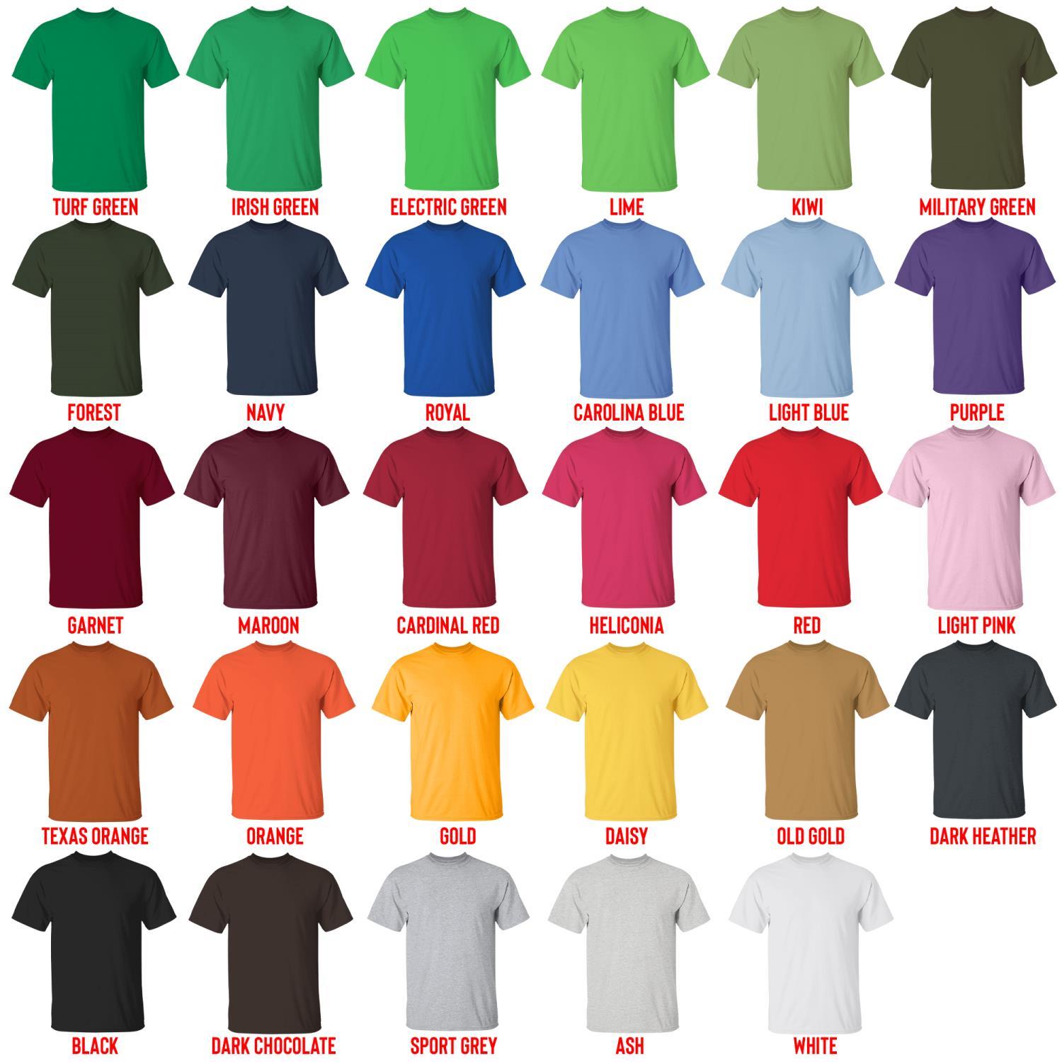 t shirt color chart - Clevatess Merch