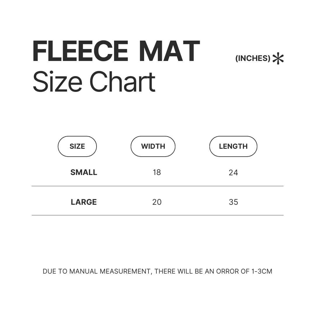 Fleece Mat Size Chart - Clevatess Merch