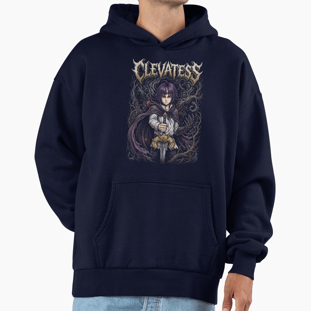 Cool Clevatess Holding Sword Hoodie - Image 2