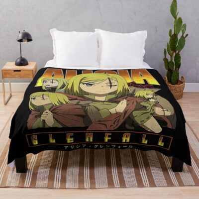 Alicia Glenfall Vintage Retro Bootleg Throw Blanket