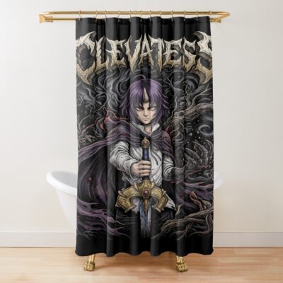 Clevatess Klen Holding Sword Shower Curtain