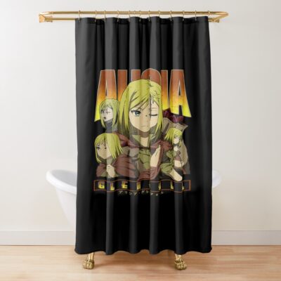 Alicia Glenfall Vintage Retro Bootleg Shower Curtain